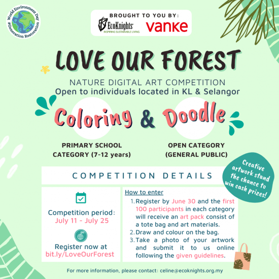“LOVE OUR FOREST” Themed Digital Art Competition by EcoKnights and Vanke